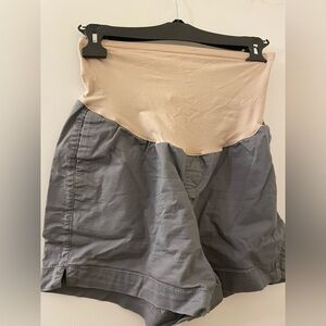 Gray and Beige Maternity Skirt